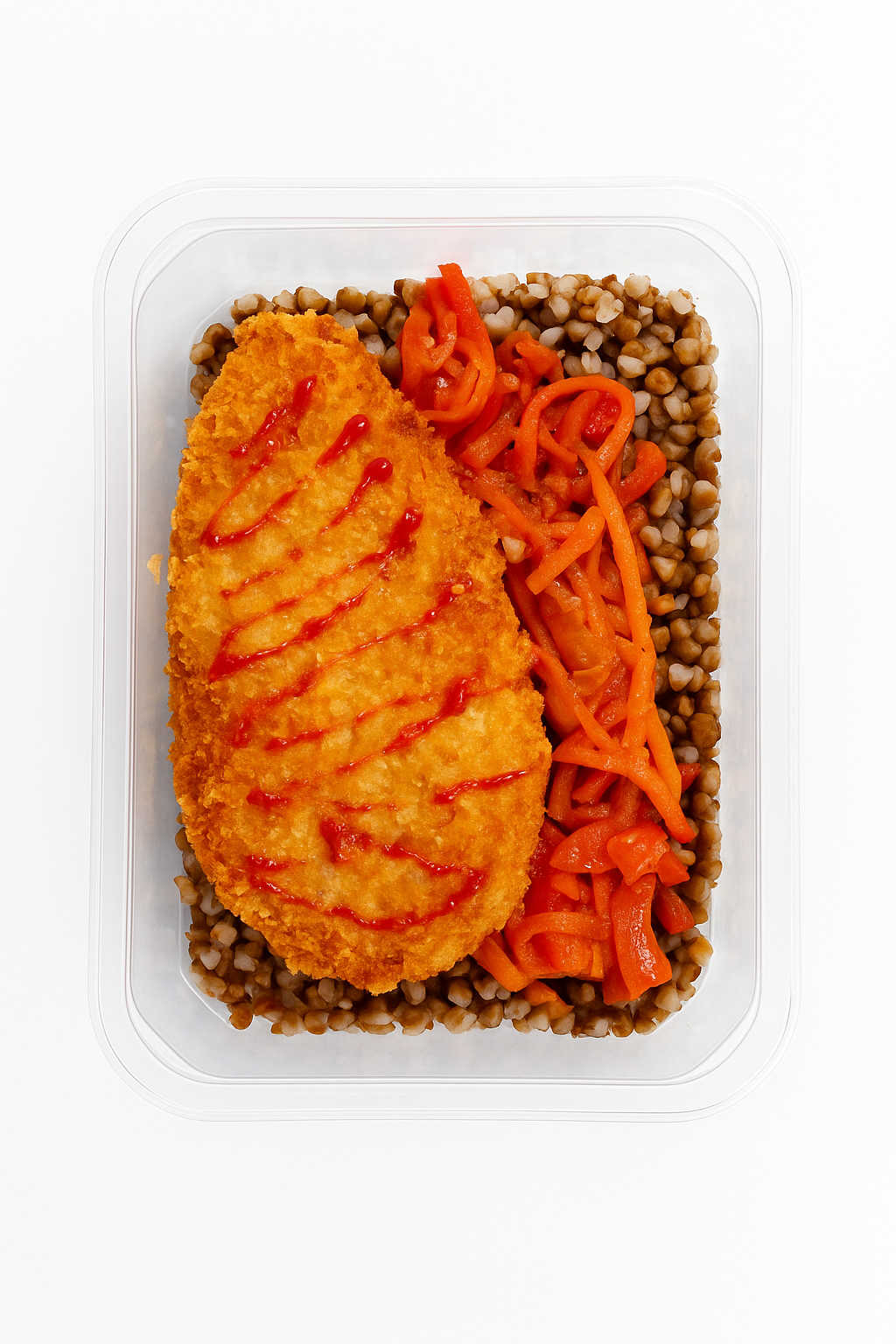 Упак Шницель куриный с гречкой (1порц)